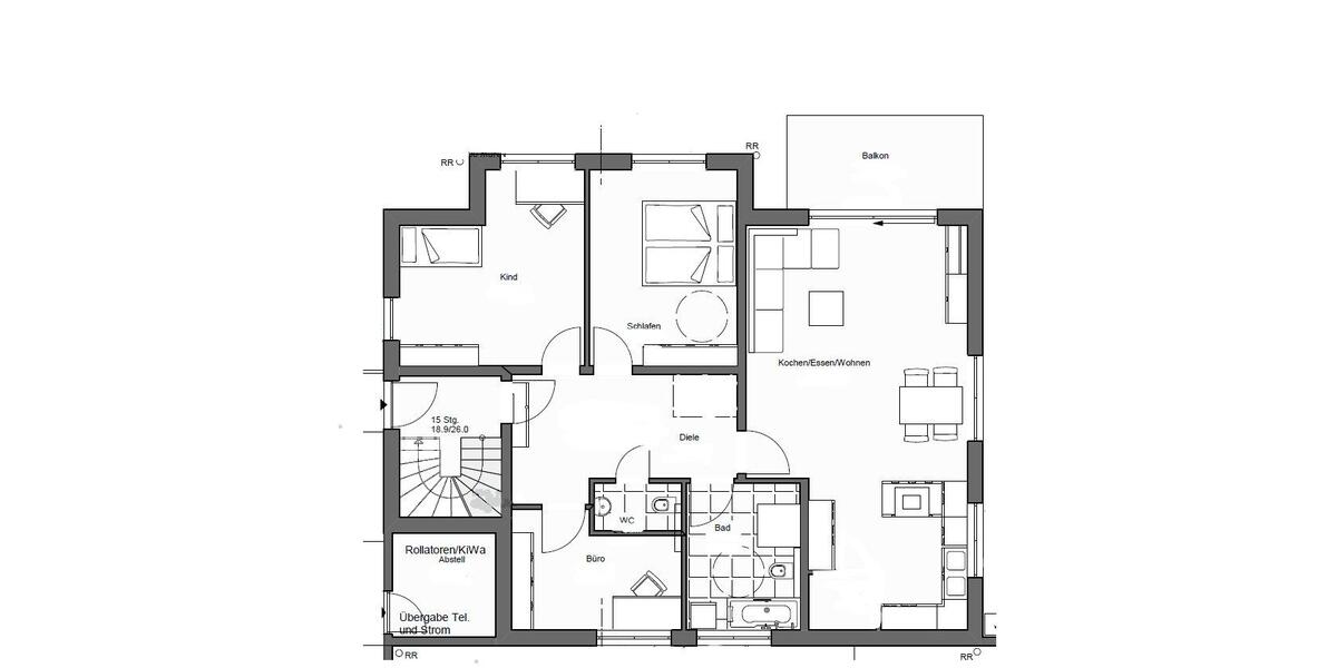 Erdgeschoßwohnung Dettenhausen - 4 Zimmer, 120 m&sup2;, 1.850&euro; | Angebot:25989296