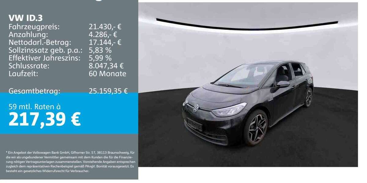 VW ID.3 30.991 km 21.430 &euro; Reutlingen 72770