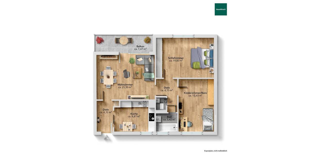 Etagenwohnung Reutlingen Orschel-Hagen - 3 Zimmer, 84 m&sup2;, 249.000&euro; | Angebot:25752419