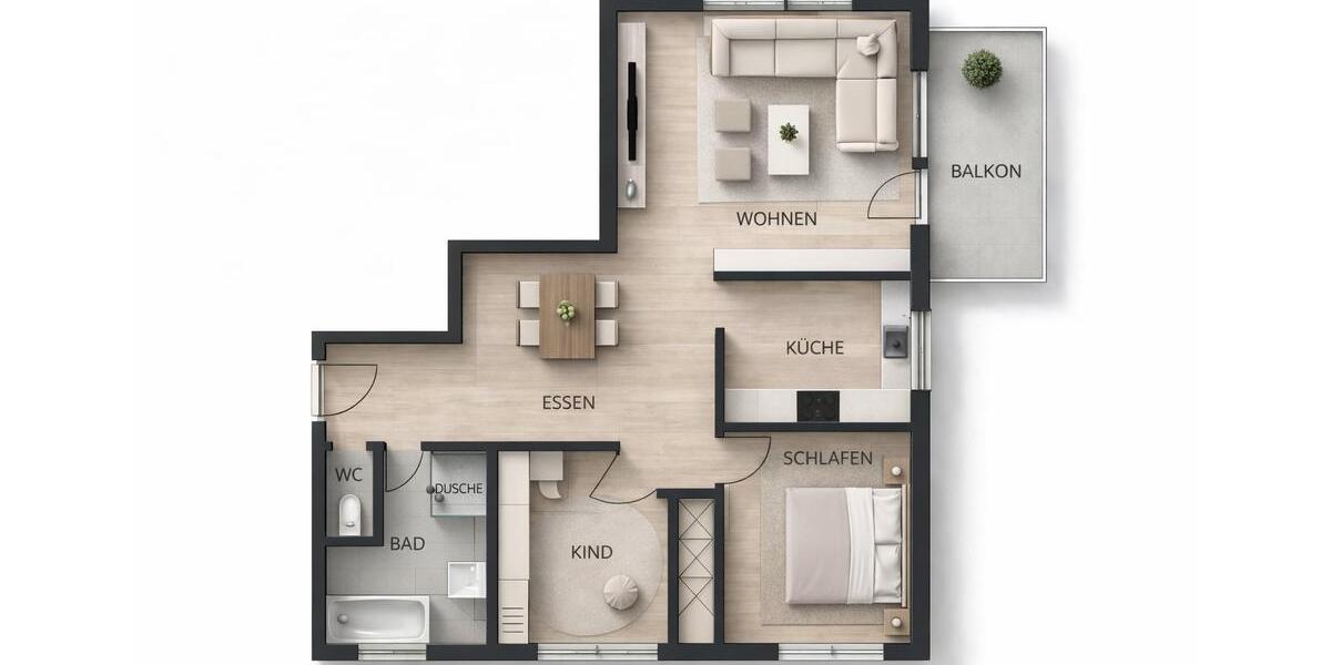 Etagenwohnung Bisingen - 3.5 Zimmer, 62 m&sup2;, 175.000&euro; | Angebot:26083578