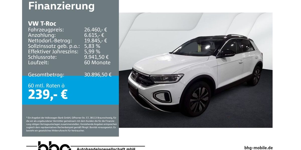 VW T-Roc 24.481 km 26.460 &euro; Reutlingen 72770