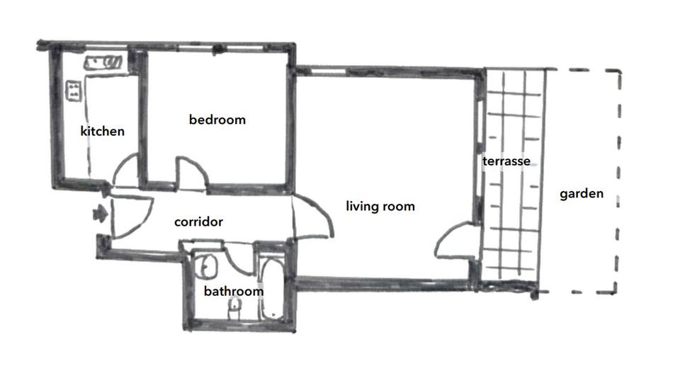 Erdgeschoßwohnung Böblingen - 2 Zimmer, 60 m&sup2;, 1.400&euro; | Angebot:25646124