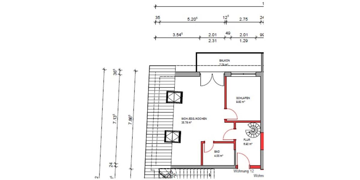 Dachgeschoßwohnung Ostfildern - 3 Zimmer, 90 m&sup2;, 1.130&euro; | Angebot:25839357