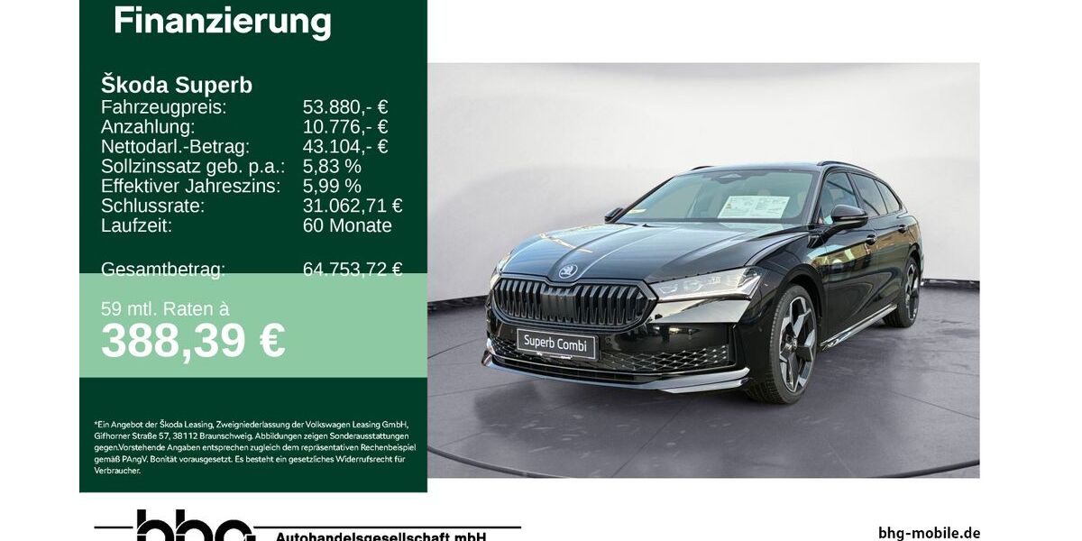 Skoda Superb 8.270 km 53.880 &euro; Tübingen 72072