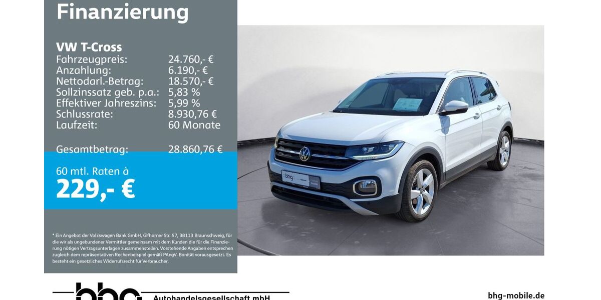 VW T-Cross 29.200 km 24.260 &euro; Mössingen 72116