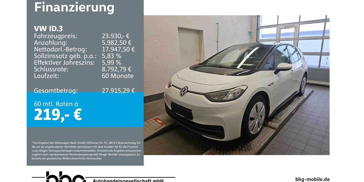 VW ID.3 36.671 km 23.930 &euro; Reutlingen 72770