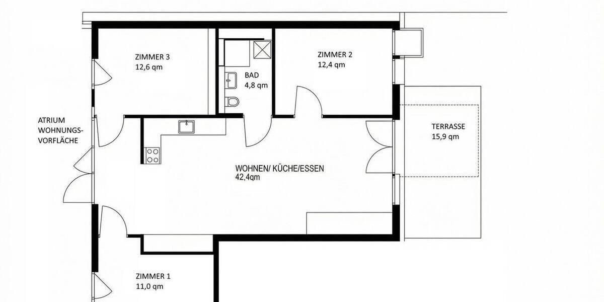 Etagenwohnung Herrnberg Herrenberg - 4 Zimmer, 104 m&sup2;, 492.000&euro; | Angebot:26015826