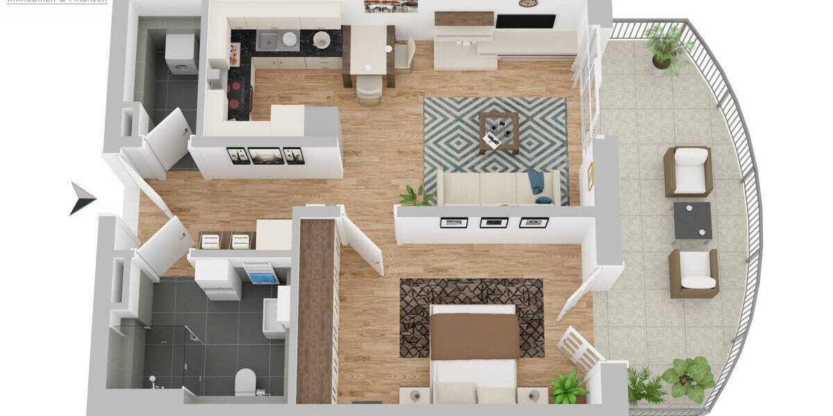 Etagenwohnung Mössingen / Öschingen Öschingen - 2 Zimmer, 52 m&sup2;, 295.000&euro; | Angebot:25775157