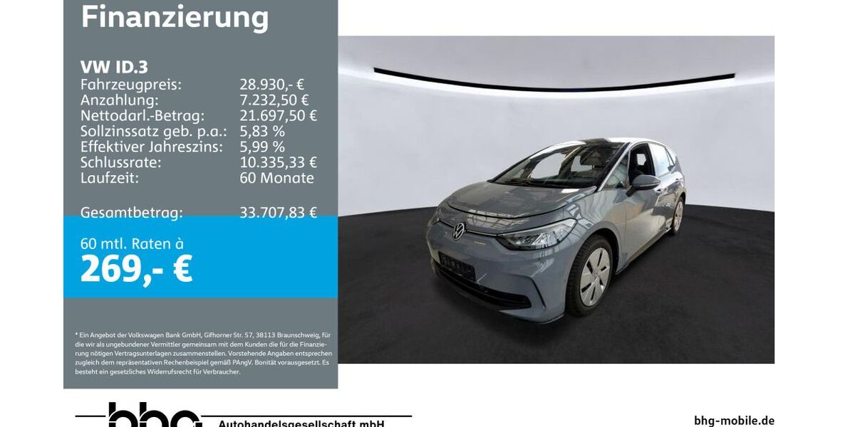 VW ID.3 23.080 km 28.930 &euro; Reutlingen 72770