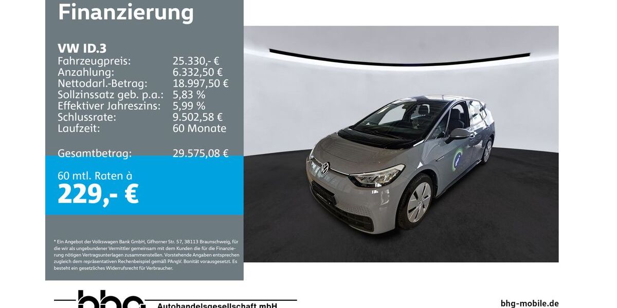 VW ID.3 34.374 km 25.330 &euro; Reutlingen 72770