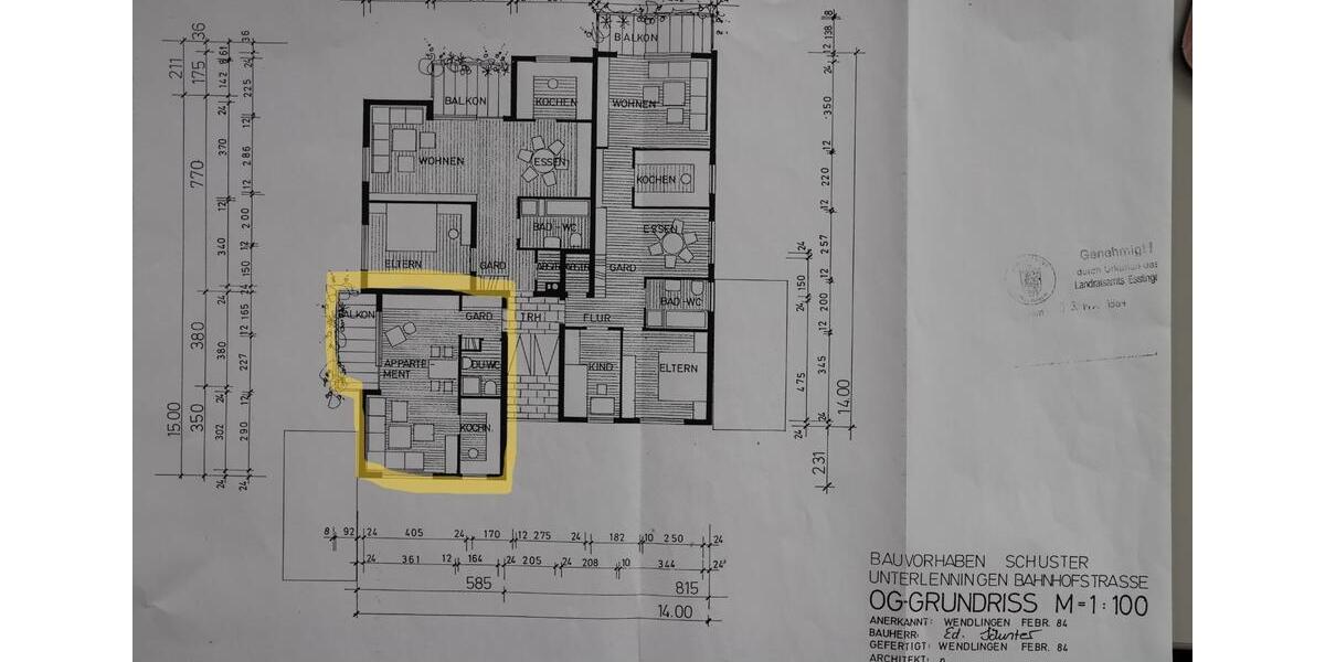 Etagenwohnung Lenningen - 1 Zimmer, 36 m&sup2;, 145.000&euro; | Angebot:24782339