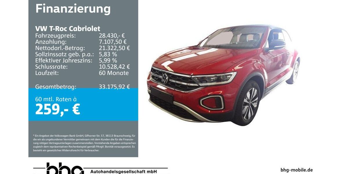 VW T-Roc 4.401 km 28.430 &euro; Reutlingen 72770