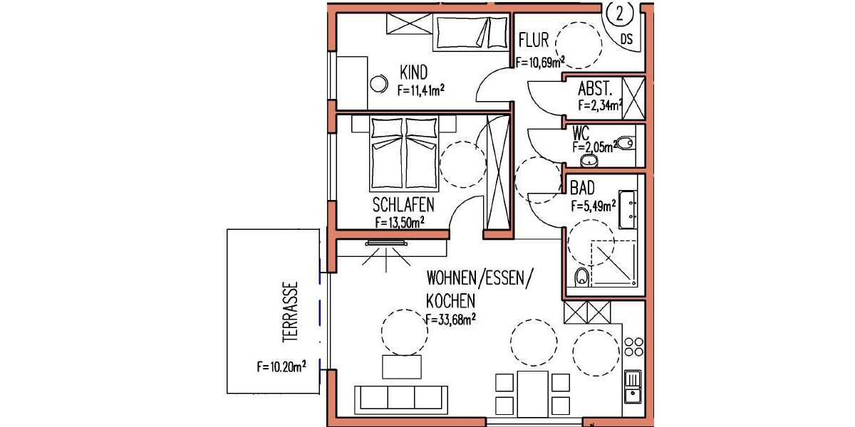 Etagenwohnung Dettingen - 3.5 Zimmer, 85 m&sup2;, 1.295&euro; | Angebot:25349308