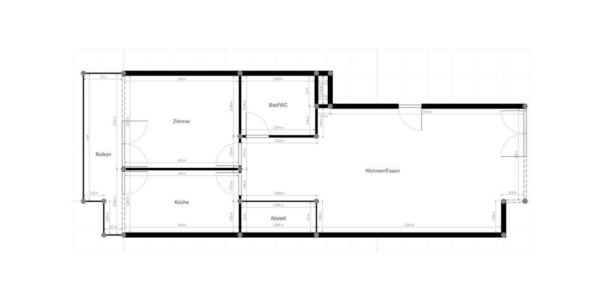 Etagenwohnung Tübingen Derendingen - 2 Zimmer, 86 m&sup2;, 1.500&euro; | Angebot:26603223