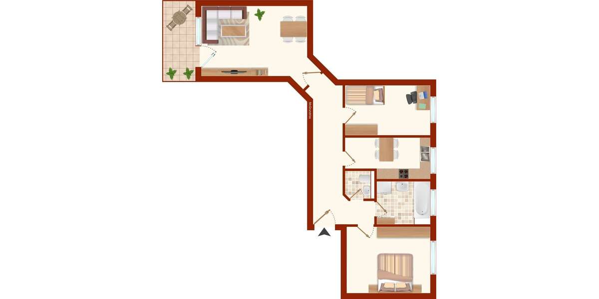 Etagenwohnung Mössingen - 3 Zimmer, 75 m&sup2;, 198.000&euro; | Angebot:27463693