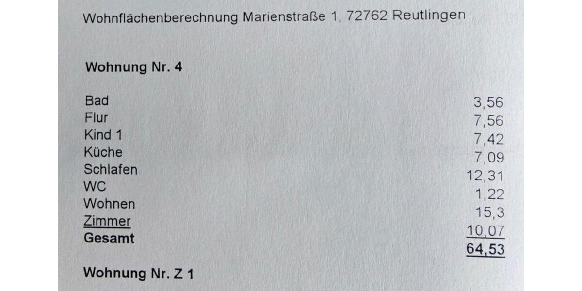 Etagenwohnung Reutlingen Reutlingen (Kernstadt) - 4.5 Zimmer, 64 m&sup2;, 248.000&euro; | Angebot:25288894