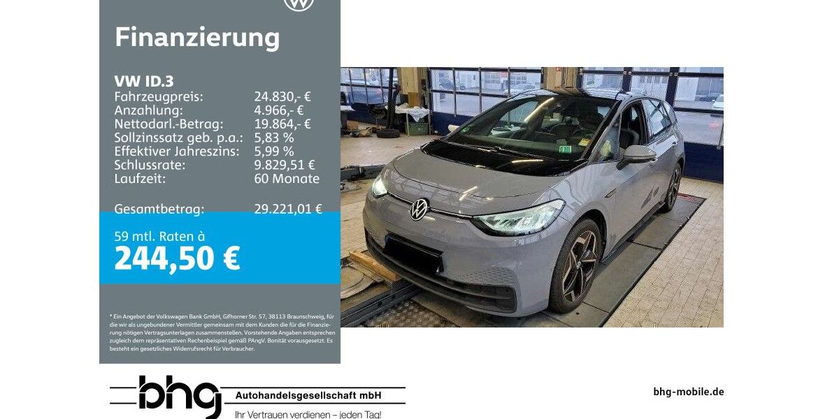 VW ID.3 39.937 km 24.830 &euro; Reutlingen 72770