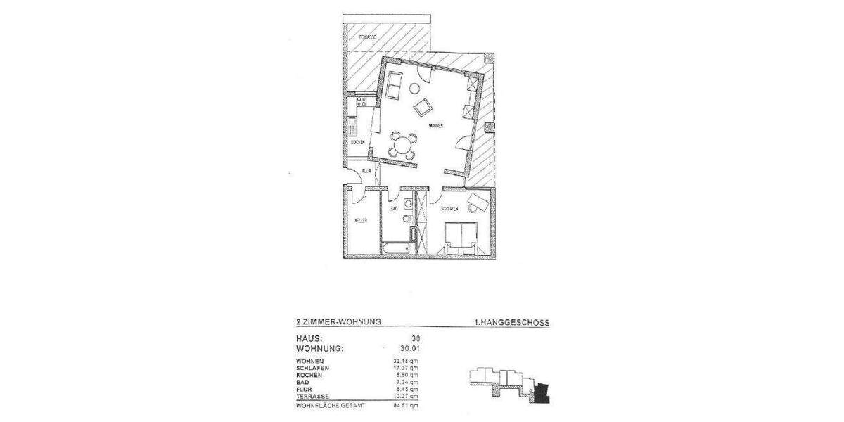 Terrassenwohnung Bad Urach - 2 Zimmer, 85 m&sup2;, 215.000&euro; | Angebot:25737393