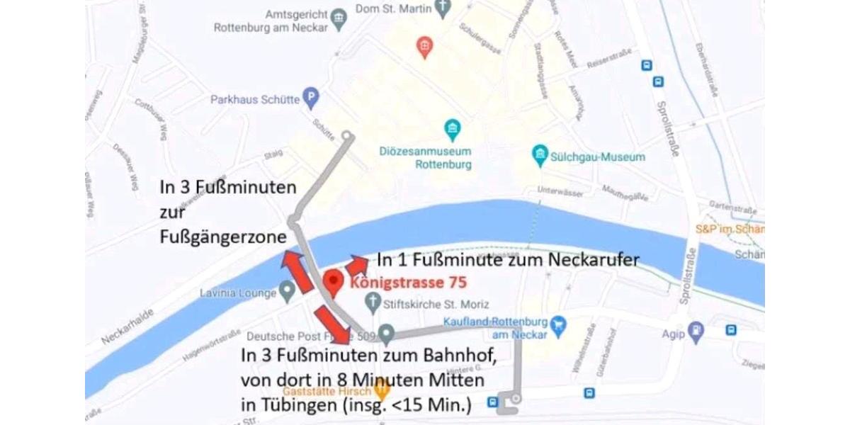 Dachgeschoßwohnung Rottenburg am Neckar - 2 Zimmer, 65 m&sup2;, 280.000&euro; | Angebot:26267120