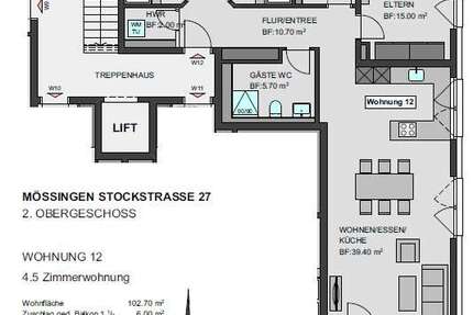 Wohnung Mössingen - 4.5 Zimmer, 109 m&sup2;, 571.740&euro; | Angebot:19813632