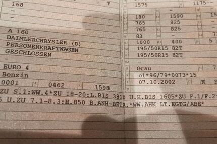 Mercedes-Benz A 160 96.600 km 4.450 &euro; Sindelfingen 71063