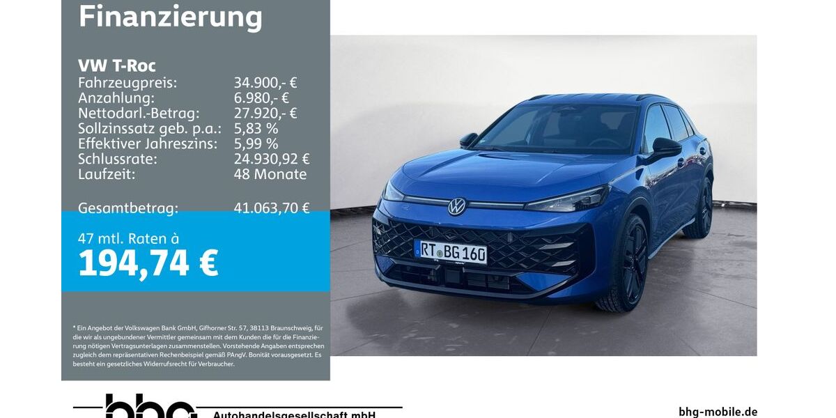 VW T-Roc 4.511 km 34.900 &euro; Reutlingen 72770