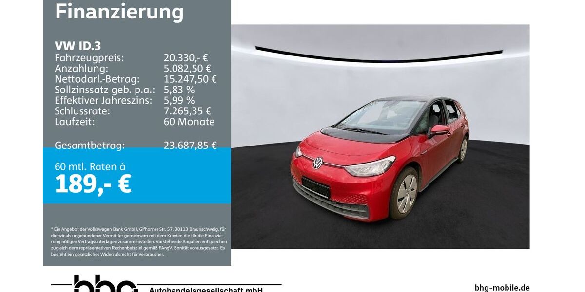 VW ID.3 12.839 km 20.330 &euro; Mössingen 72116