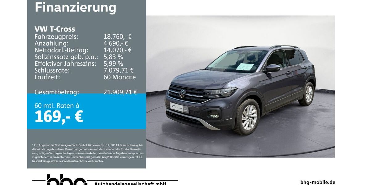 VW T-Cross 38.222 km 17.860 &euro; Mössingen 72116