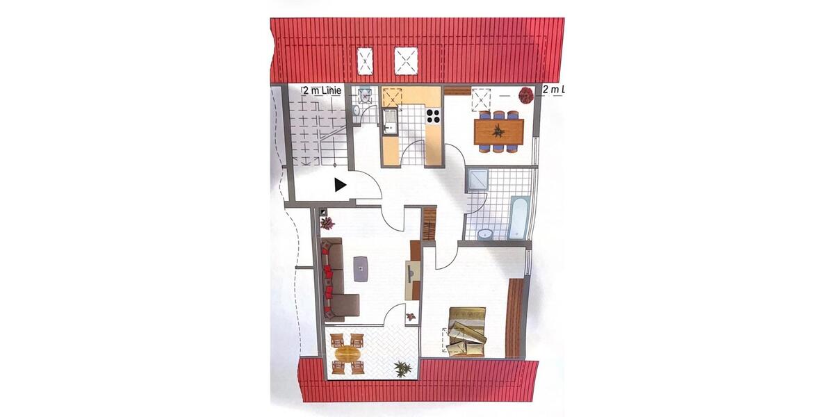 Dachgeschoßwohnung Dettingen unter Teck - 3 Zimmer, 74 m&sup2;, 1.055&euro; | Angebot:26703752